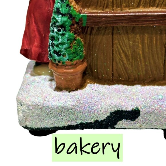 Clock Repair and Bakery Christmas Village Moments in Time 4" LED Lights *WORKS - Picture 11 of 13